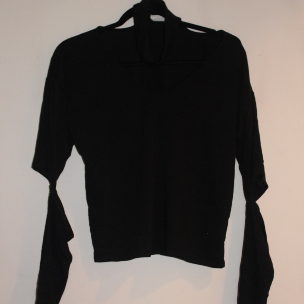 Black Cutout Blouse